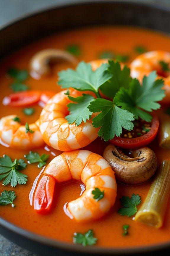 spicy thai shrimp soup
