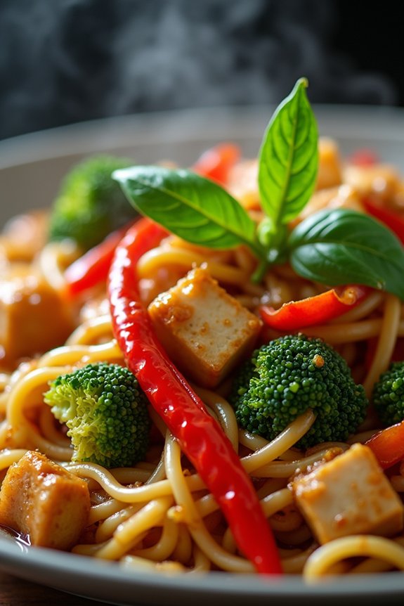 spicy thai stir fried noodles