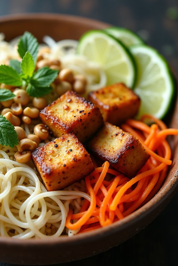 spicy tofu vermicelli bowl