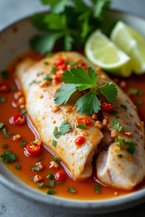 steamed fish with lime