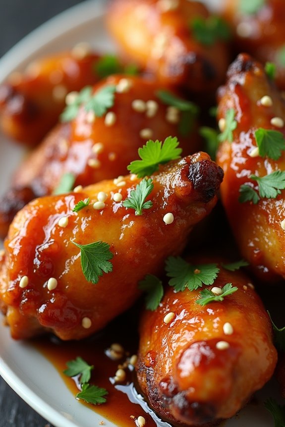 sticky ginger chicken wings