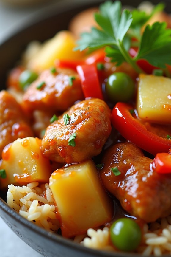sweet and sour chicken bowl
