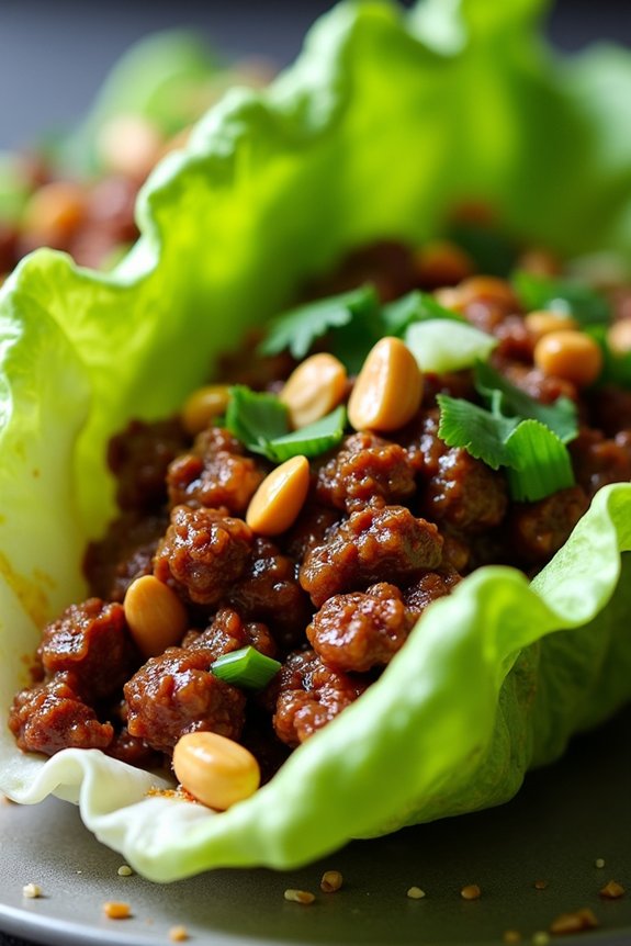 sweet and spicy lettuce wraps