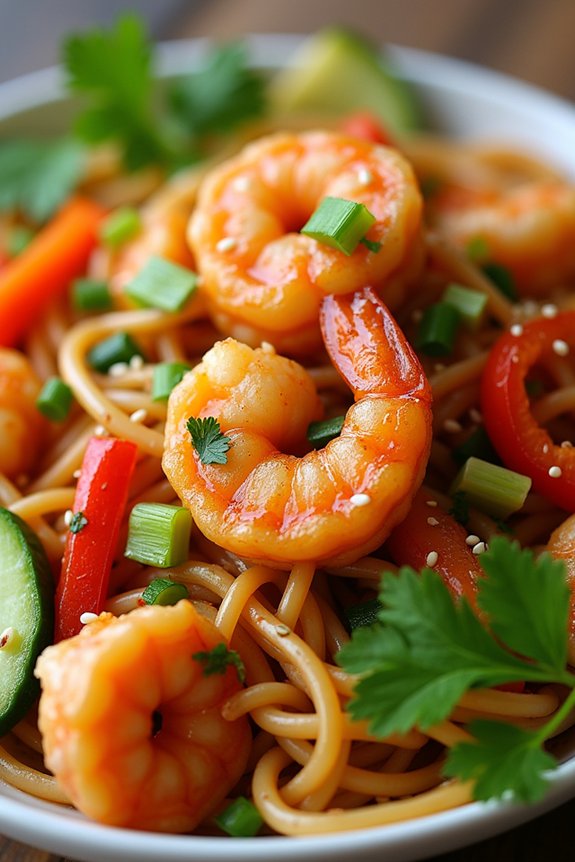 sweet chili shrimp noodle medley