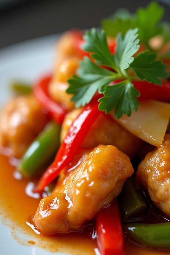 tamarind chicken with vibrant flavors