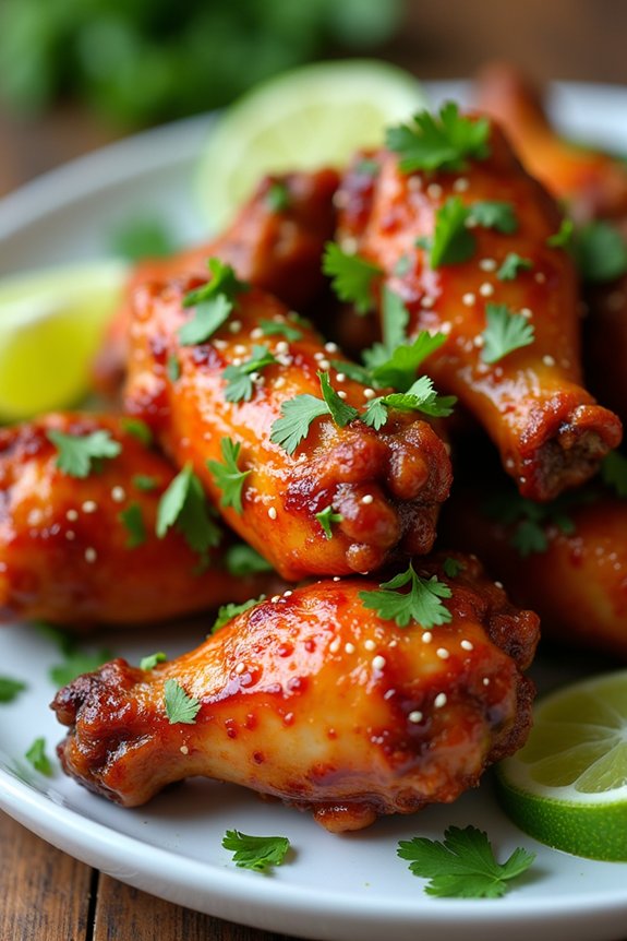 tangy spicy chicken wings