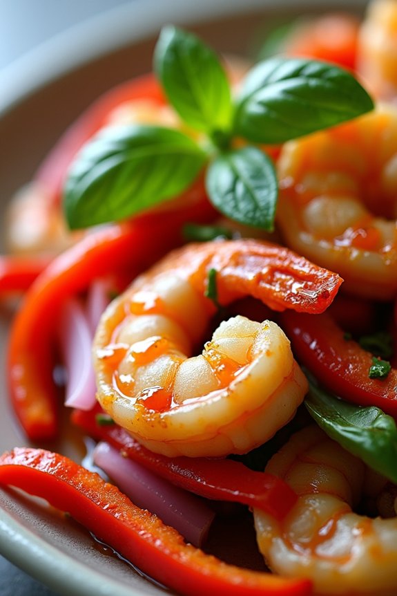 thai basil shrimp stir fry