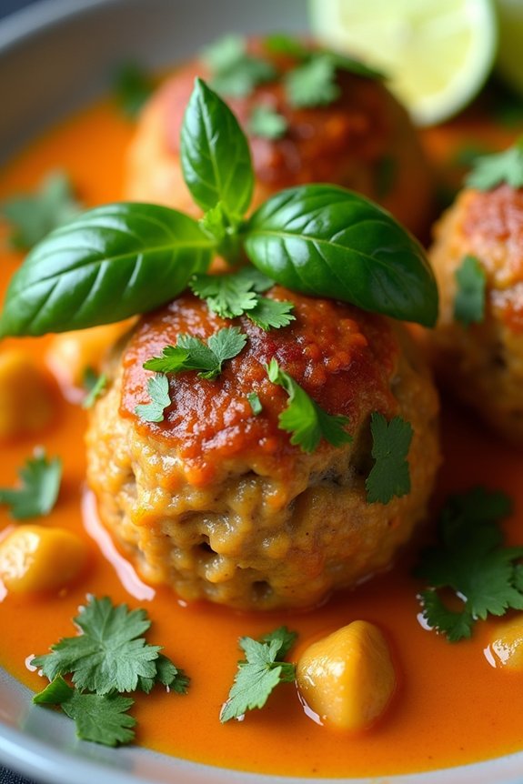 thai coconut curry meatballs recipe