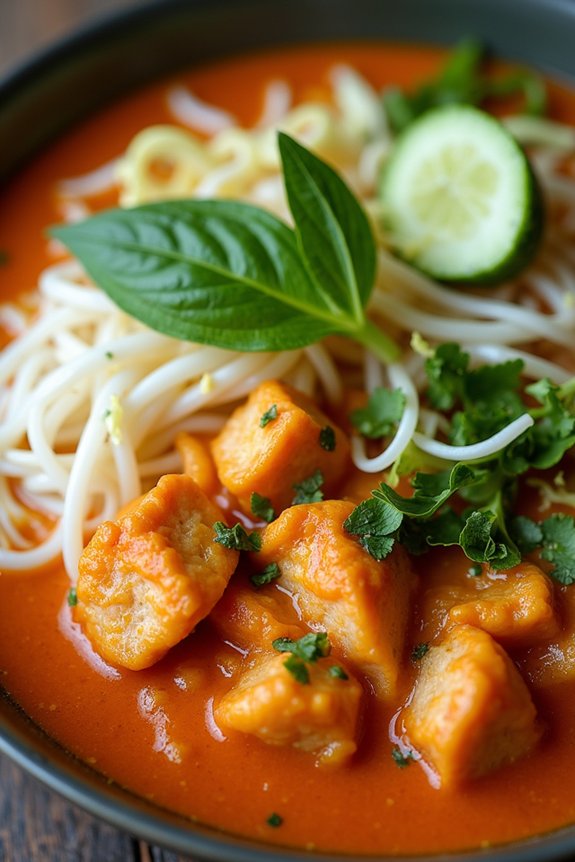 thai fish curry noodles