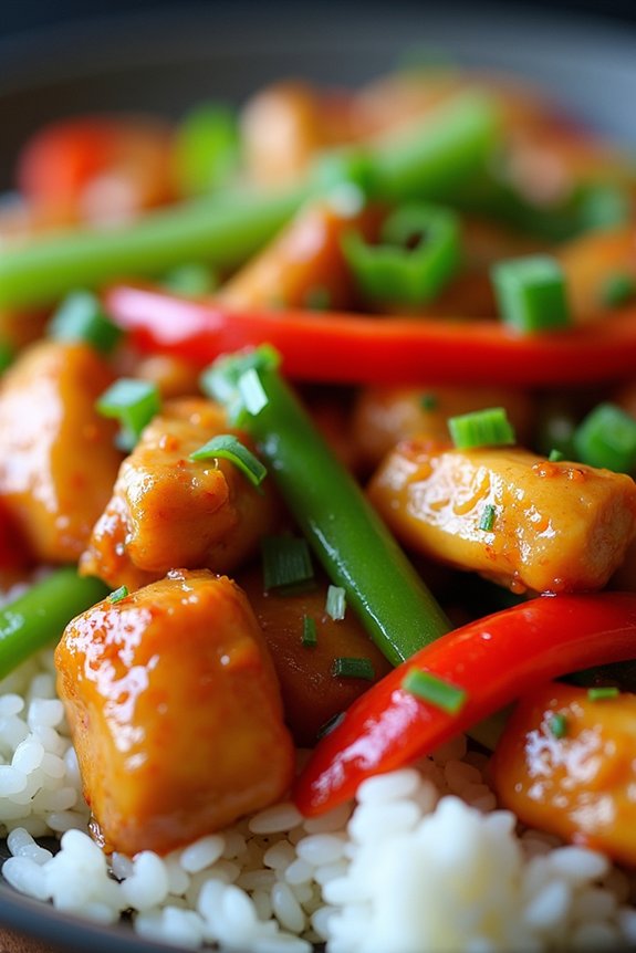 thai ginger chicken stir fry