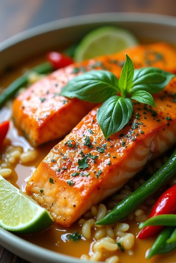 thai green curry salmon delight