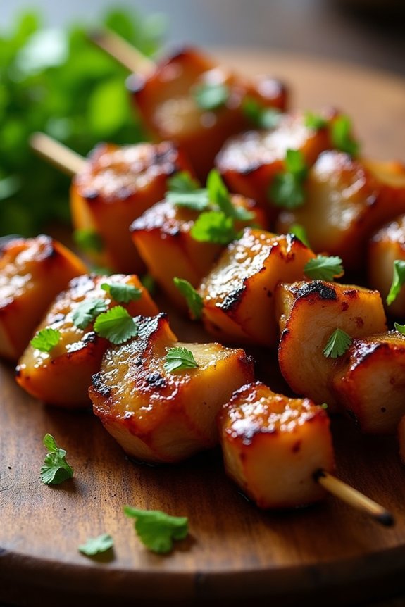 thai lemongrass pork skewers