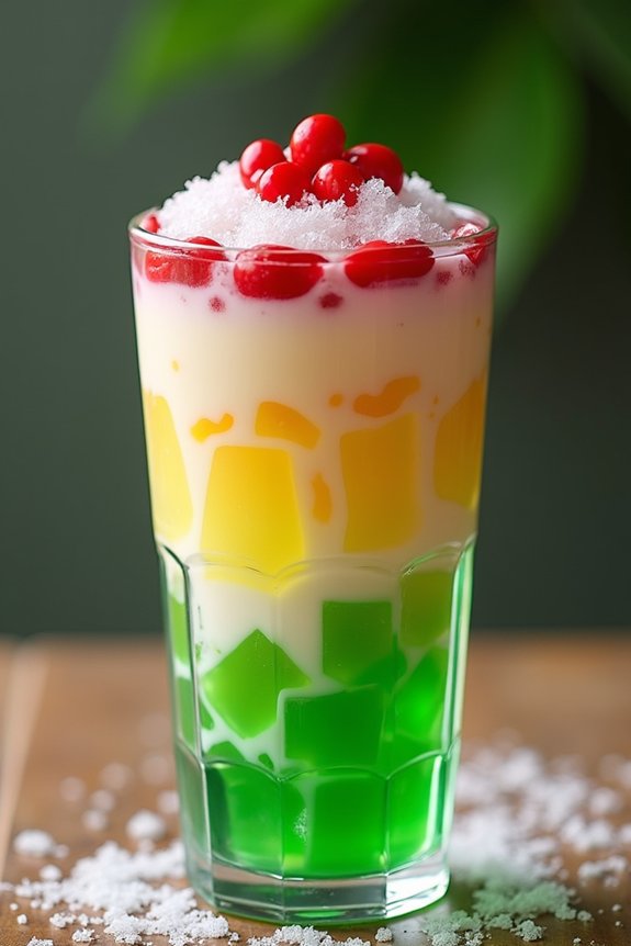 three color dessert delight