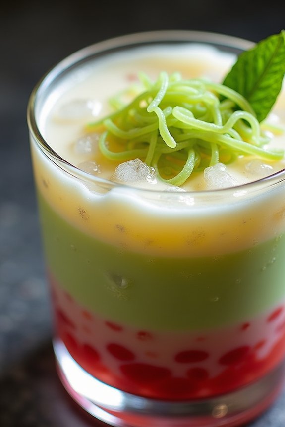 three color vietnamese dessert