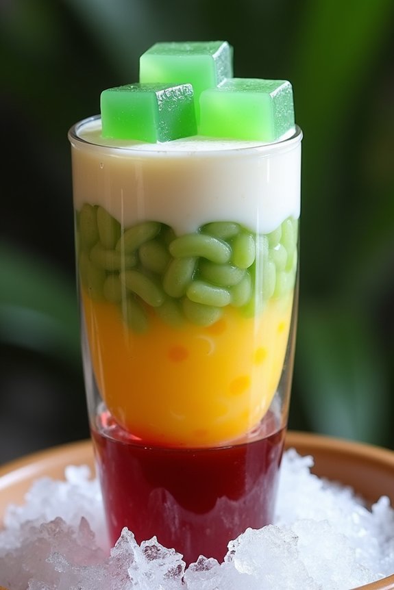 three color vietnamese dessert