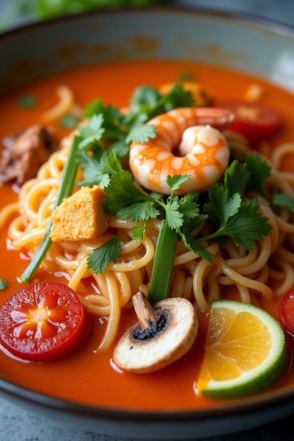 tom yum ramen fusion delight