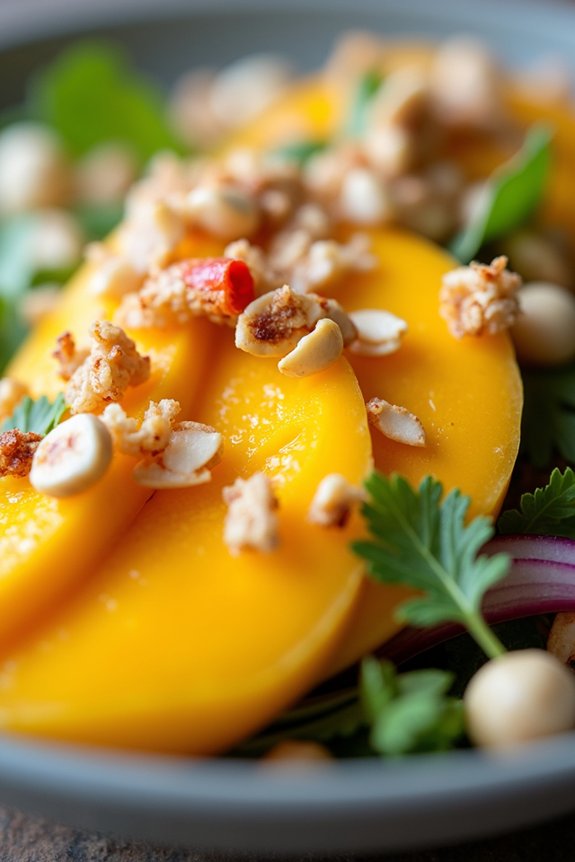 tropical mango coconut salad