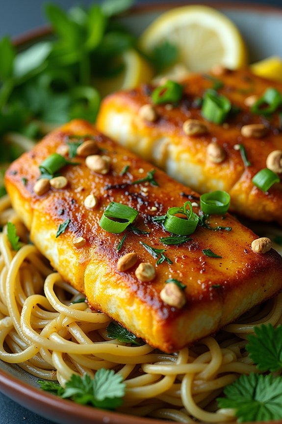 turmeric fish with dill