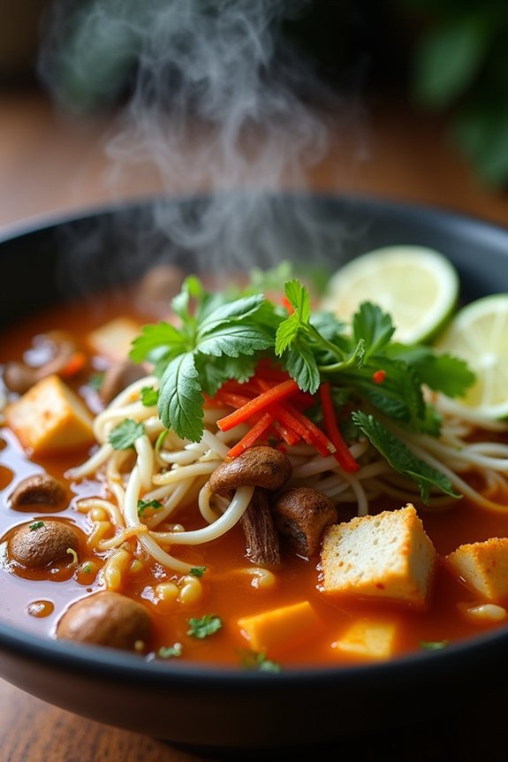 vegan bun bo hue delight