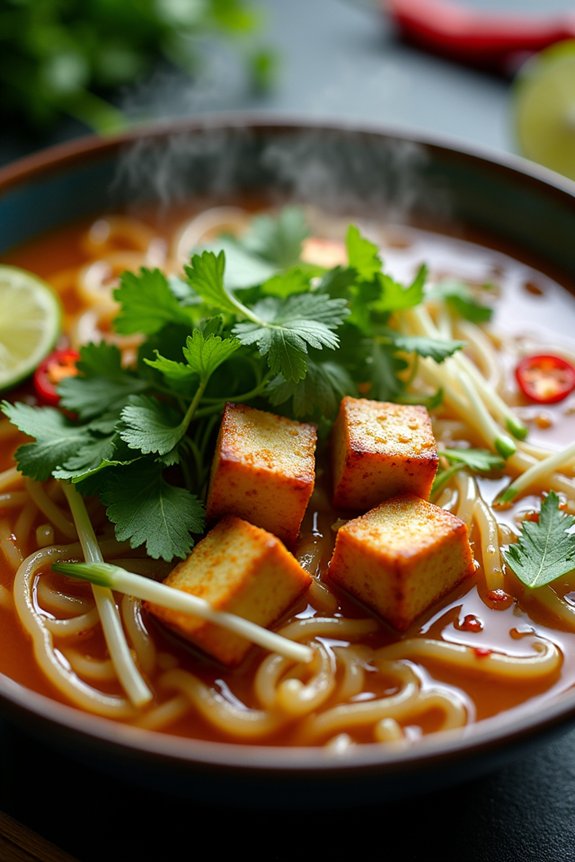 vegan pho with aromatic broth