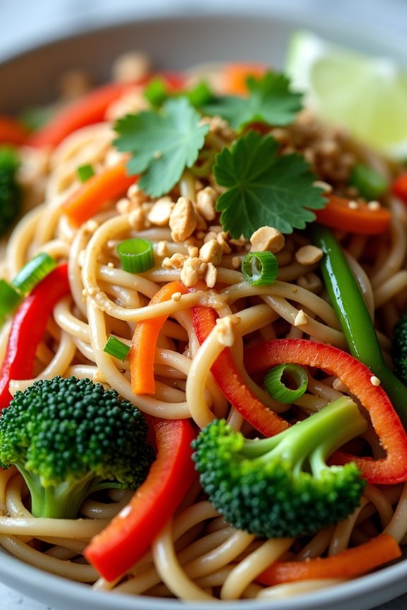 vegan thai peanut noodles