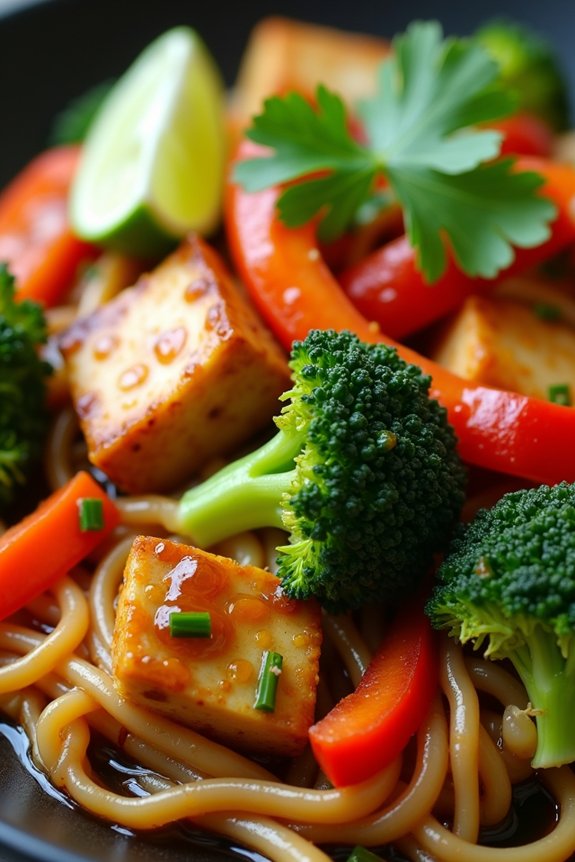 vegetarian stir fried noodle dish