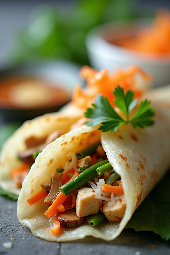 vegetarian tofu banh cuon