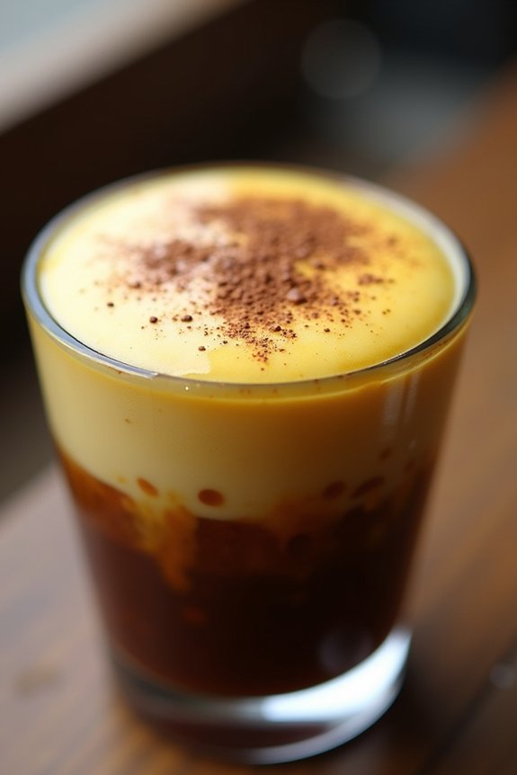 velvety egg coffee delight