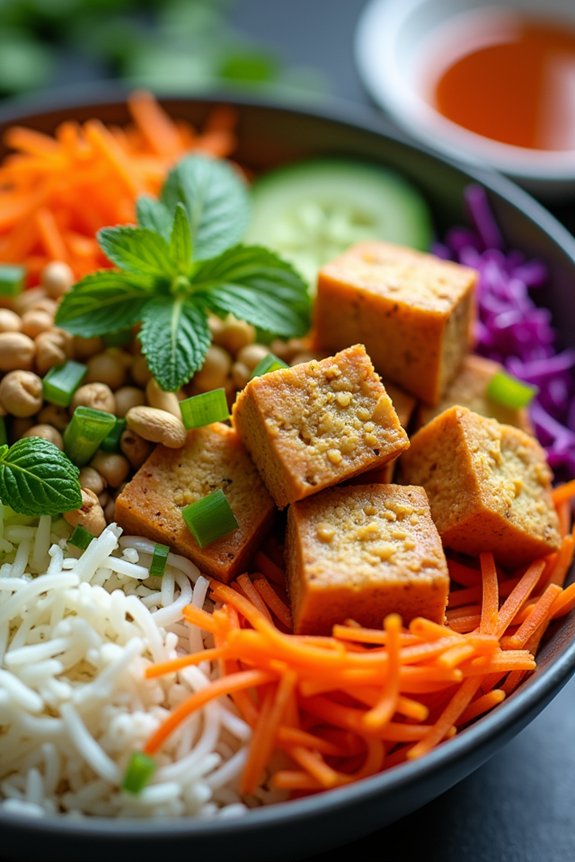 vibrant customizable rice bowl