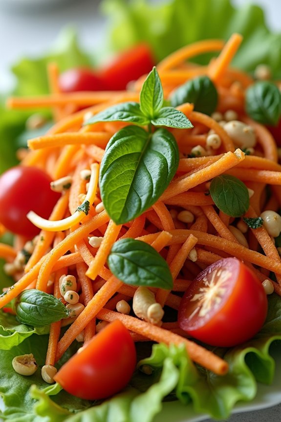 vibrant flavorful green papaya salad