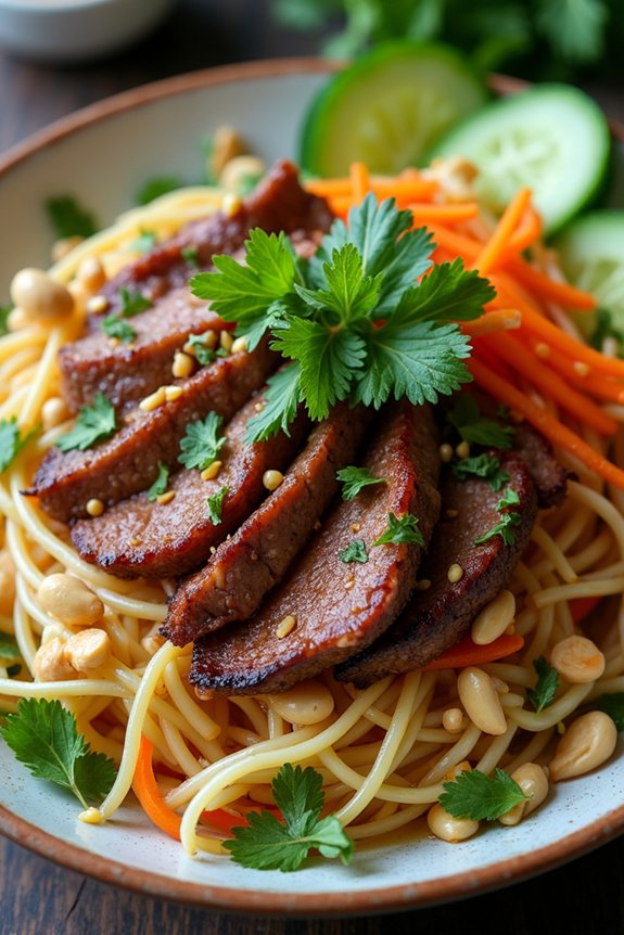 vibrant lemongrass beef salad