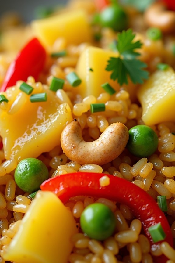 vibrant pineapple fried rice
