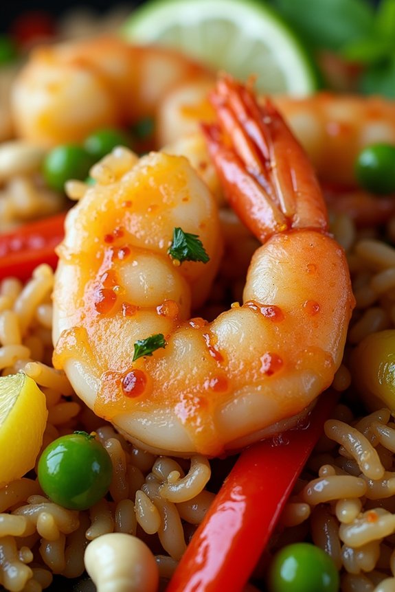 vibrant shrimp pineapple fried rice