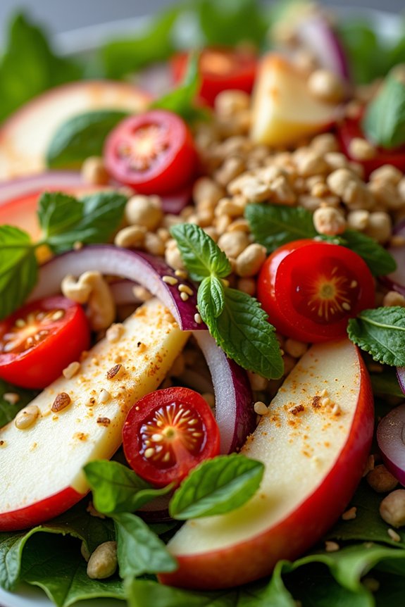 vibrant spicy apple salad