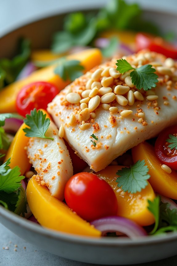 vibrant thai fish salad