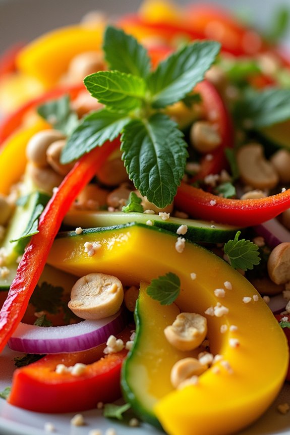 vibrant thai mango salad