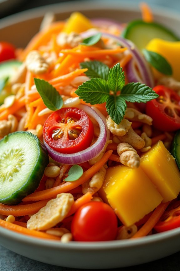 vibrant thai mango salad