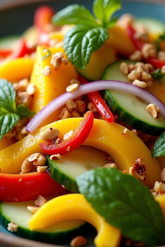 vibrant thai mango salad