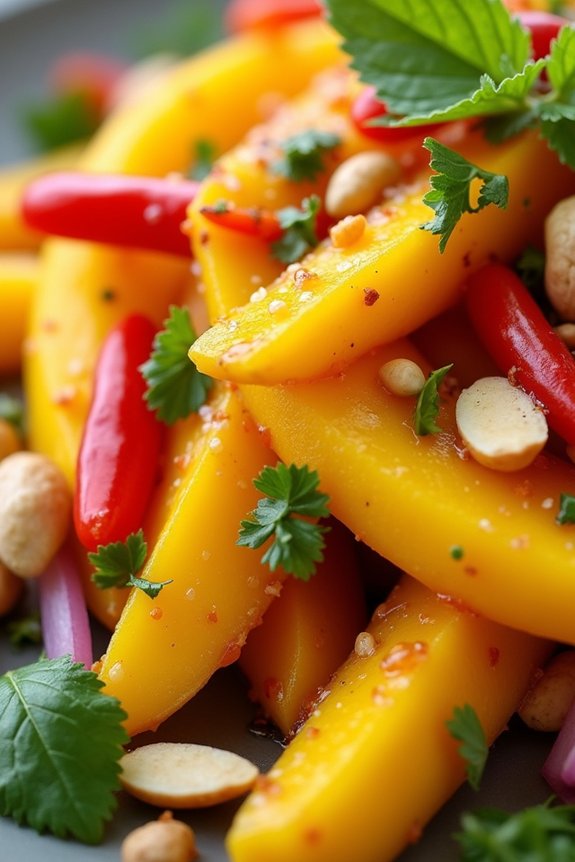 vibrant thai mango salad