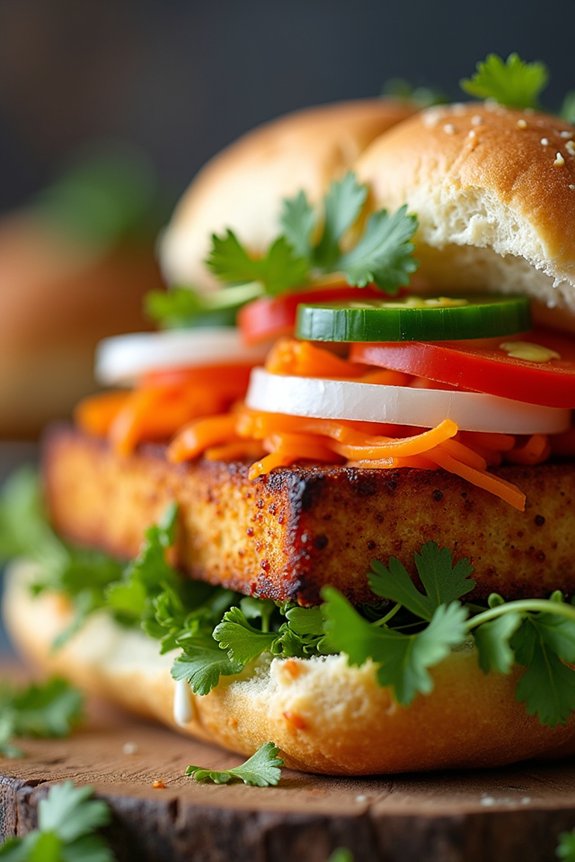 vibrant vegan banh mi