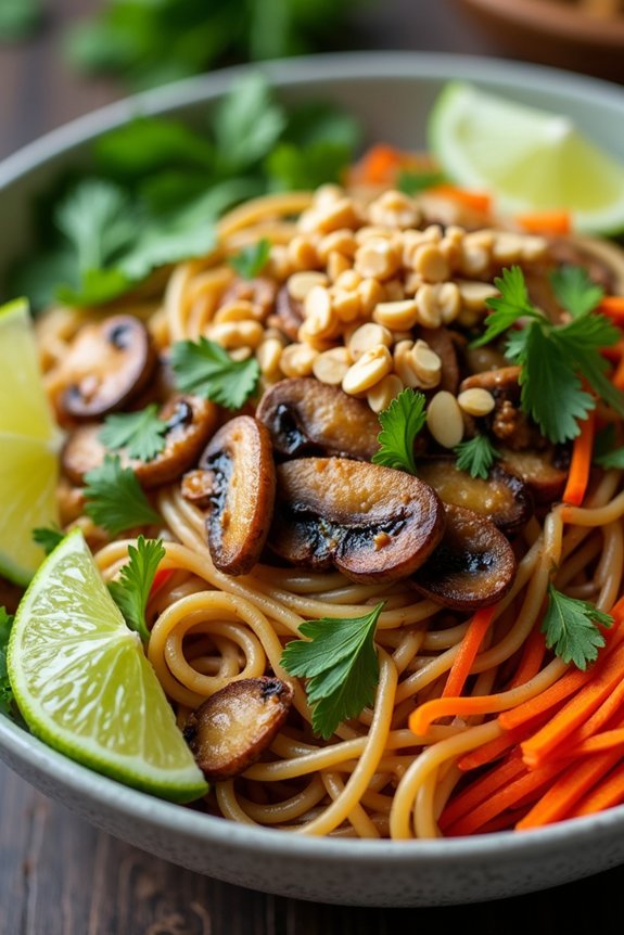 vibrant vegan mushroom bowl