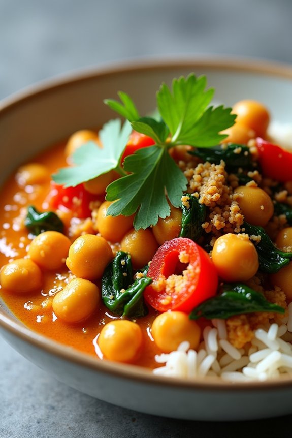 vibrant vegan red curry