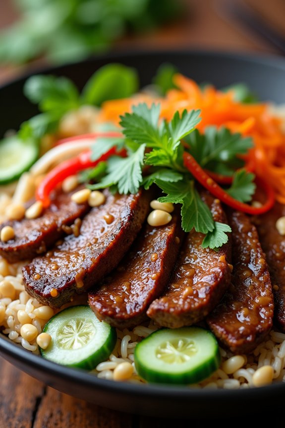 vietnamese beef noodle bowl