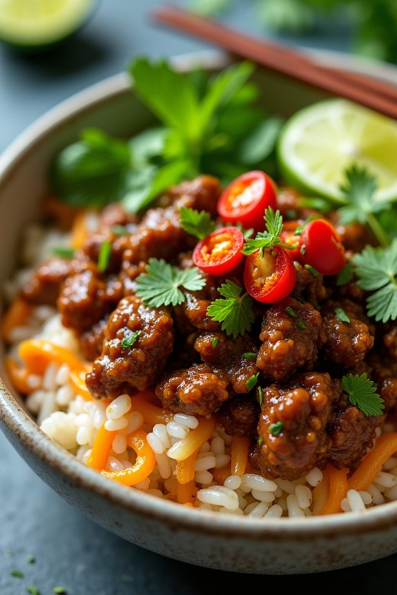 zesty beef bowls recipe