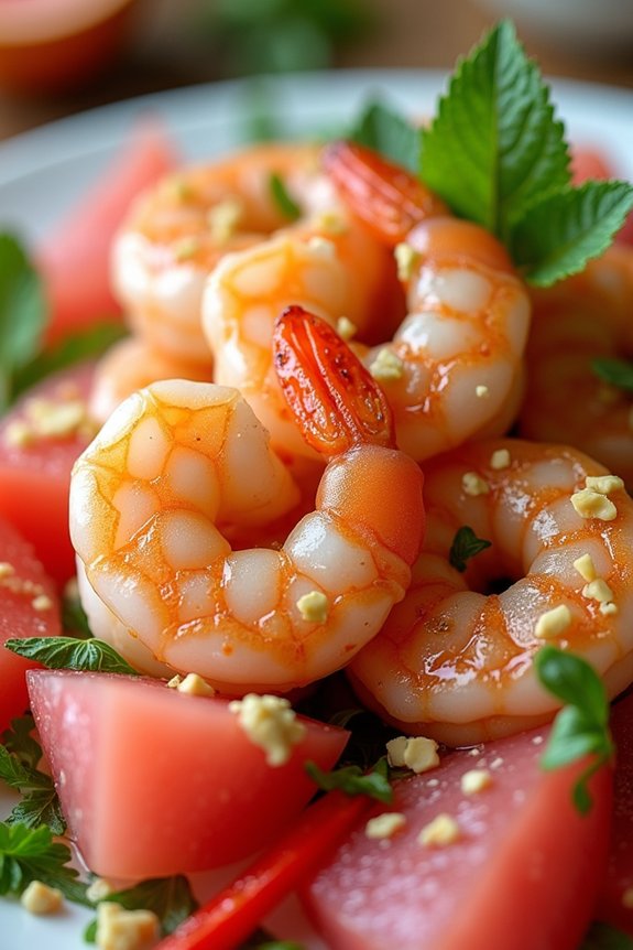 zesty shrimp pomelo salad
