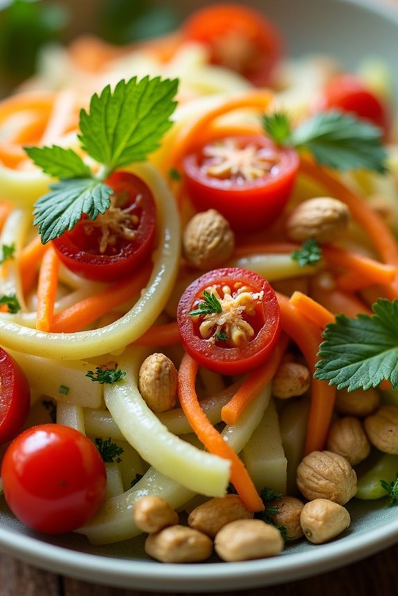 zesty vegan papaya salad