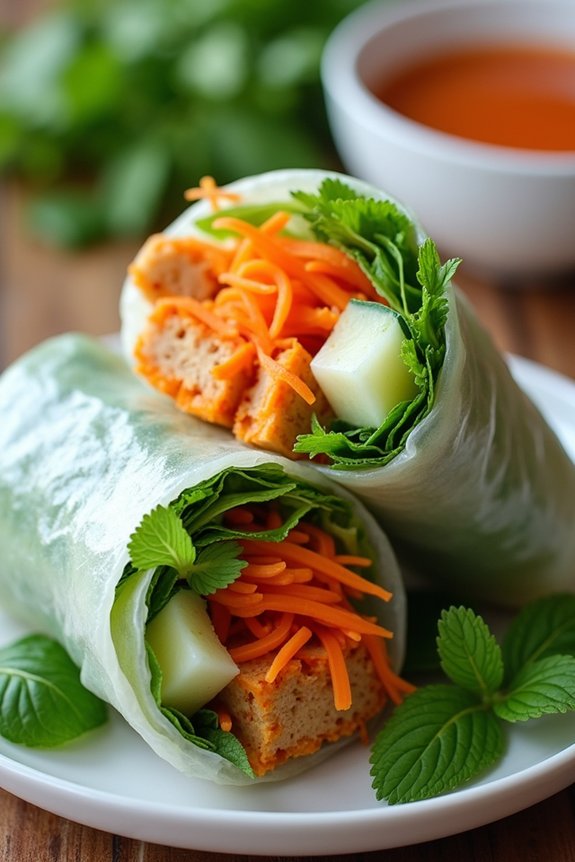 zesty vegetarian spring rolls recipe
