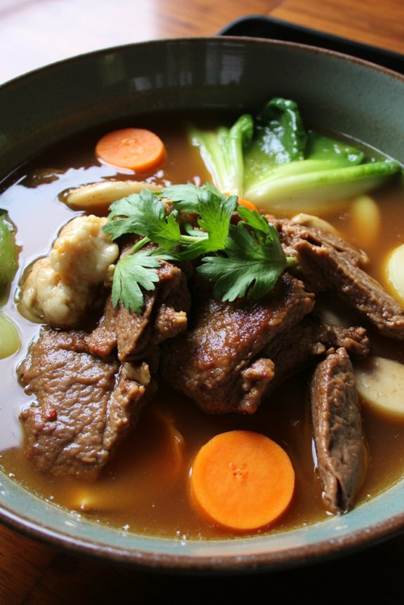 aromatic ginger beef soup