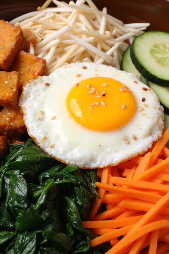 bibimbap with sweet potatoes