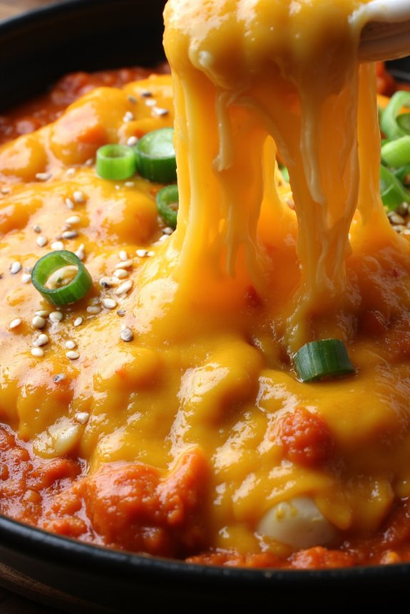 cheesy spicy rice cakes